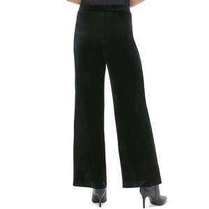 Pantaloni Calvin Klein da donna in velluto nero a gamba larga, a vita alta, taglia XL (Extra Large), anti-pilling, traspiranti, lavaggio colorato - Product Image 2