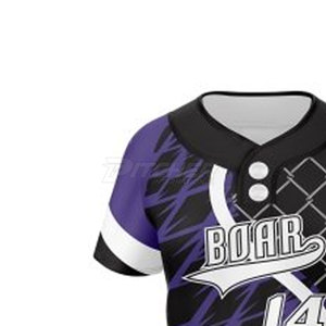 New Arrival Custom Name Printed Breathable 100% Polyester Fabric Softball Uniform Sets Best Price - Product Image 6