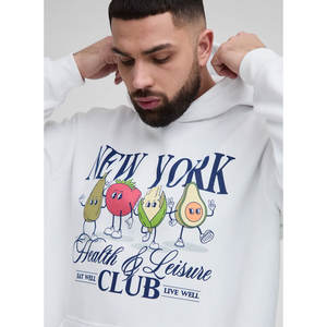 เสื้อฮู้ดแนวสตรีทของผู้ชายเสื้อฮู้ดและสเวตเชิ้ตผ้าคอตตอน100เปอร์ขนาดใหญ่พิเศษสำหรับสวมใส่สบายๆ - Product Image 3