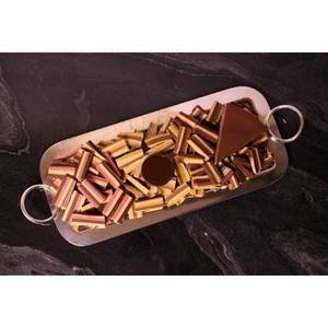 Plateau à chocolat en métal plaqué argent design fantaisie plateau à chocolat de qualité de luxe présentoir à desserts pour occasion spéciale prix bon marché - Product Image 1