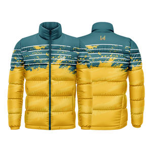 Veste matelassée légère coupe-vent personnalisée unisexe à col roulé imperméable à fermeture éclair camouflage imprimé personnalisé pour l'hiver - Product Image 4