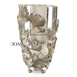Fantaisie Élégant Designer Look Attrayant Argent Brillant Poli Top Qualité En Aluminium Coulé Fleur Vase De Mariage Fêtes Fournitures - Product Image 4