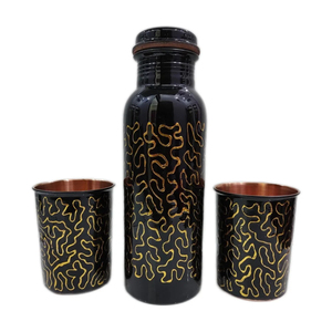 Botellas de Bebidas de Diseño Atractivo con Patrón Abstracto, Fabricadas en Cobre de Primera Calidad, Artículos de Cocina para el Hogar y Hoteles - Product Image 3