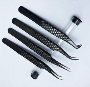 Pince à cils professionnelle à bas prix Top haute qualité outils de beauté pince à cils meilleure prise pince à cils couleur beige - Product Image 4