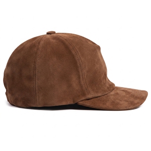 Casquette de baseball en daim marron avec logo personnalisé, 6 panneaux, réglable, fermeture snapback, broderie en nylon, respirante, imperméable, décontractée, pour l'extérieur - Product Image 4