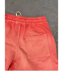 Pantalones Cortos Deportivos Vintage para Hombre con Logotipo Personalizado, Cintura Media, Lavado Ácido, Desgastados, de Alta Calidad, 100% Algodón, Estilo Casual, Diseño Liso, de Secado Rápido - Product Image 4