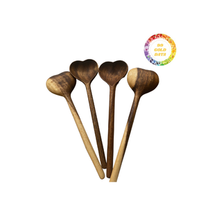 Herramientas de cocina antiarañazos Cucharas de madera dura ecológicas Utensilios de servicio duraderos para cocinas saludables - Product Image 3