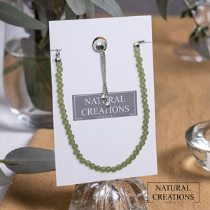 Premium High Finish 925 Sterling Silver Natural Trendy Peridot Beads Bolo Pulsera Soft Flex Wire Box Cadena Paquete de regalo 6 para - Product Image 2