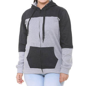 Sudadera con cremallera ligera con tela lisa y ajuste fácil Sudadera con capucha con cremallera transpirable de estilo moderno - Product Image 1