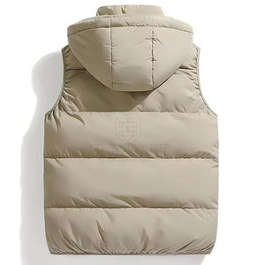 Veste d'hiver sans manches pour homme, dernière mode, prix de gros, avec logo personnalisé sur le devant, capuche, écologique, haute qualité - Product Image 2