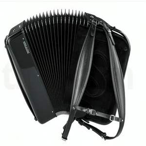 Todo nuevo acordeón de piano balcánico Scandallis Cromo Superior en negro - Product Image 2