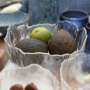 ชามเสิร์ฟทรงกลมทำจากแก้วใสพร้อมปูดีไซน์ทันสมัย - Product Image 3