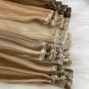 PRODUCTOS DESTACADOS: Extensiones de Cabello Virgen Remy Vietnamita Natural Ondulado, Trama Plana, Doble Trama, Thanh an Hair T20 100g - Product Image 1