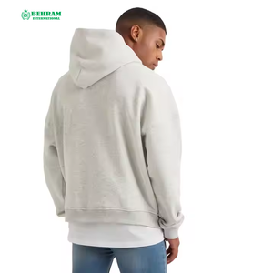 Sweat à capuche court en molleton épais de coton French Terry de haute qualité, respirant et à séchage rapide, coupe classique, idéal pour l'hiver - Product Image 1