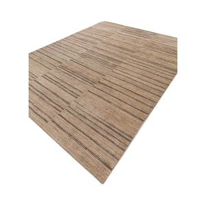 พรมขนสัตว์ทอมือสีเบจน้ำตาลลายคลาสสิกแบบเส้นตรงและลายนามธรรม หนา 10 มม. รูปทรงสี่เหลี่ยมผืนผ้า สำหรับบ้าน ห้องนั่งเล่น ทางเดิน สำหรับวัยรุ่น-Hwl-229 - Product Image 2