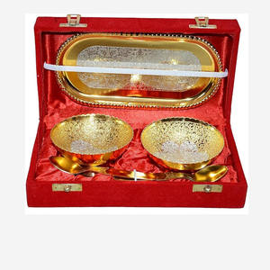 New High Selling 4 Inch Gold-<b>Silver</b> Plated Lotus Cut Serving <b>Bowl</b>, Decorative Brass <b>Bowl</b> for Gift Return Gifts for Wedding Decor - Product Image 3