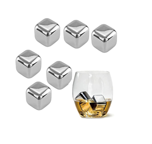 Enfriador de cubitos de hielo de acero inoxidable para whisky, cubitos de hielo reutilizables de acero inoxidable para bares, logotipo personalizado, producto más vendido - Product Image 1