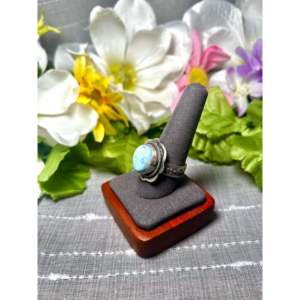 Navajo-Made Golden Hill <b>Turquoise</b> & Sterling Silver <b>Ring</b> Size 10.25 Rhodium Plated Fine Jewelry for Everyday Wear - Product Image 3