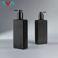 Botella de Plástico Transparente Octogonal Rectangular de 270 ml PETG con Tapa Pulverizadora para Mascarilla Facial y Champú (GAM270-PT)