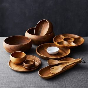 Stylish natural wood serving bowl for salads snacks and <b>desserts</b> with durable wooden craftsmanship - Product Image 3