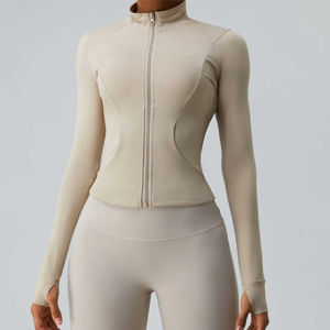 Chaqueta Deportiva de Manga Larga para Mujer, Talla Grande, de Alta Calidad, con Logotipo Personalizado, Ropa Deportiva Transpirable, Ecológica y de Secado Rápido - Product Image 4