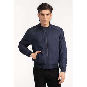 เสื้อแจ็คเก็ตคอตั้งแบบสวมใส่สบายสำหรับฤดูใบไม้ร่วงและฤดูใบไม้ผลิ มีซิปและบุผ้า รุ่น MN-JKT-WS24-014B ผ่านกระบวนการเคลือบและย้อมสี - Product Image 6