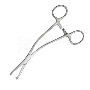 Pinzas de sujeción de hueso Dingman, mordazas dentadas angulares de 7,5 pulgadas con ranura, dientes afilados, abrazadera quirúrgica ortopédica de acero inoxidable - Product Image 3