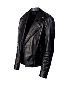 High Quality Customized Biker Real <b>Leather</b> <b>Jacket</b> with Notch Collar Shoulder Epaulettes Zipper Front Cuff Pockets for Winter - Product Image 2