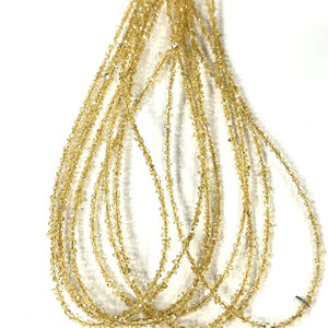 Cuentas de Cuarzo Herkimer de Color Amarillo Natural de Calidad AAA, Recubiertas, Tamaño 2-3 mm - Product Image 1