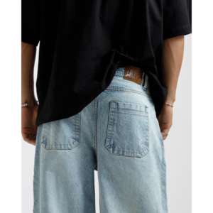 กางเกงยีนส์ทรงตรงหลวมสไตล์วินเทจ ขากว้างแบบถัก มีตัวเลือกเอวสูงและต่ำ สีสโตนวอช พิมพ์ลายสีเข้มและสีอ่อน สำหรับฤดูใบไม้ร่วง - Product Image 6