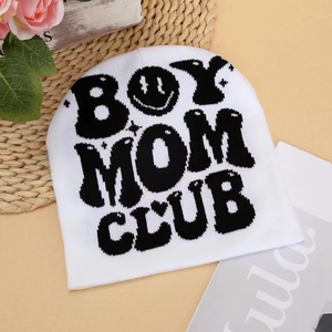 Chapeau en tricot jacquard Hip Hop Skull Print Sports Caps Fashion Winter Warm Letters Custom Beanie Hat With Custom Logo - Product Image 4