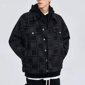 Vêtements de travail en denim Vestes en toile de coton pour hommes Vêtements de rue avec logo brodé personnalisé Veste en coton pour hommes - Product Image 1