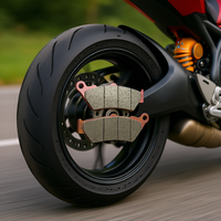 Jeu de plaquettes de frein arrière en matériaux frittés gris neufs Ducati Diavel XDiavel 1200 CD 61340941A pour motos VA