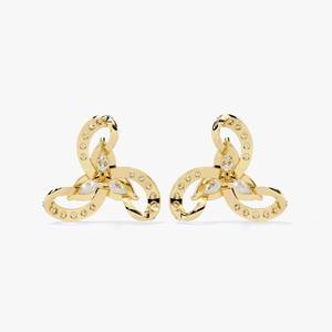 Boucles d'oreilles en or massif 18 carats haute sur demande DEF VS rondes et brillantes en diamant cultivé en laboratoire prêtes à être expédiées - Product Image 3