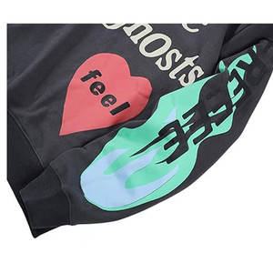 Sudadera con capucha de hombre con logotipo personalizado de fábrica al por mayor unisex de gran tamaño y lana en blanco con estampado personalizado de alta calidad 450GSM - Product Image 5