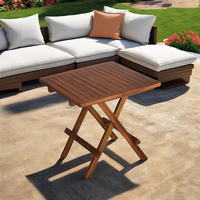 Table basse pliante en bois massif d'extérieur, design moderne, carrée, pour salon, meubles de maison