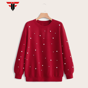 เสื้อสเวตเตอร์แบบสวมหัวของผู้หญิงโอเวอร์ไซส์แฟชั่นฤดูใบไม้ร่วงฤดูหนาวดีไซน์ใหม่ - Product Image 5