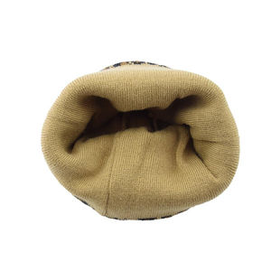 Bonnet en laine mélangée de qualité supérieure, motif uni, chaud pour l'hiver, logo personnalisé, unisexe, conçu par OEM, respirant, imperméable - Product Image 4