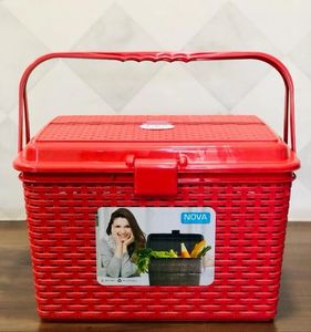 Panier de courses en plastique multi-usages très demandé, type ovale, pour supermarché, entretien ménager, stockage d'épicerie, capacité de charge de 50 kg, robuste - Product Image 3