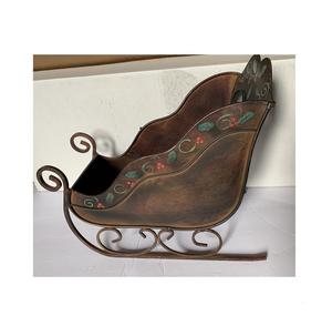 Wholesale Price Garden Decoration <b>Santa</b> <b>Sleigh</b> Exclusive Design High Quality Metal Galvanized Christmas <b>Sleigh</b> Vintage Look - Product Image 3
