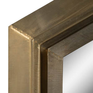 Espejo de pared con forma hexagonal de Metal Chapado en bronce antiguo 2025 más vendido hecho a mano para sala de estar decorativo a granel - Product Image 3