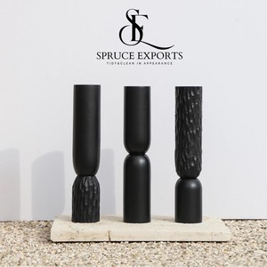 Bougeoir en forme de pilier en aluminium moulé Design texturé Résistant à la chaleur Durable Fait à la main Options colorées pour mariage à la maison - Product Image 5