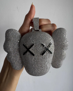 จี้หน้าตัวละครแบบ Iced Out ดีไซน์เฉพาะตัว ประดับเพชรโมอิสซาไนต์ VVS เงินแท้ 925 สไตล์แร็ปเปอร์ - Product Image 2