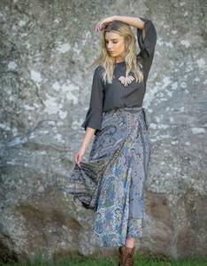 Best Quality Handmade <b>Silk</b> Wrap <b>Skirt</b> From Recycled Saris Perfect for Travel & Yoga Eco-Friendly Gift for Women - Product Image 4