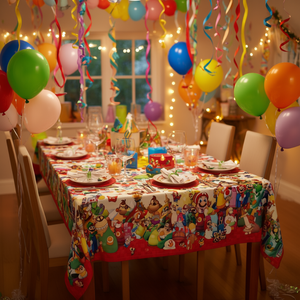 Nappe Super Mario en plastique 1,2x1,8m, décoration de fête, lot de 2 - Product Image 3