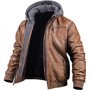 Veste en cuir sur mesure pour hommes, veste de moto, vente en gros, meilleure vente automne hiver - Product Image 1