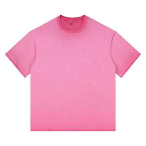 Venta al por mayor de impresión en blanco lavado ácido en blanco gráfico camisetas estilo Vintage peso pesado algodón Oversize hombres Vintage camiseta - Product Image 6