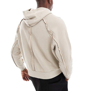 Custom Mens <b>Hoodies</b> Boxy Fit Cropped <b>Stitching</b> Vintage <b>Oversized</b> <b>Hoodies</b> Blank <b>Hoodies</b> Custom Factory - Product Image 3