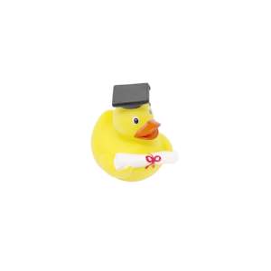 Mini Pato de Goma para Bañera con Birrete de Licenciado y Diploma, Juguete de PVC Vinílico Personalizable para la Hora del Baño de los Bebés - Product Image 6