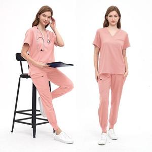 Vendedores Azul oscuro Jogger Mujeres Stretch Scrub Enfermera Uniforme Pantalones Enfermería Enfermera Médico Scrub Suit - Product Image 2